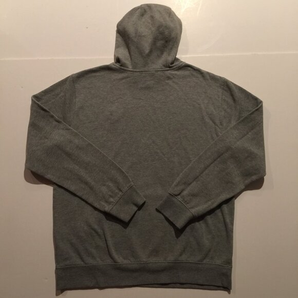 Volcom Hoodie Mens Large Gray Pullover Sweatshirt Kangaroo Pocket Logo Patch - Picture 2 of 10